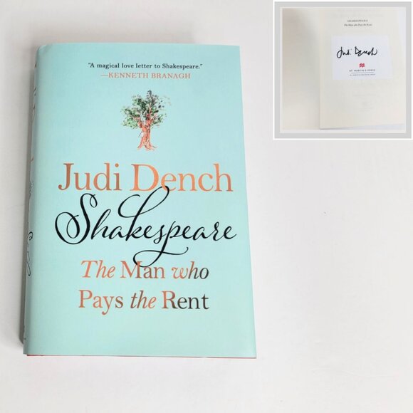 SIGNED JUDI DENCH - Shakespeare: The Man Who Pays the Rent - HC Signed Bookplate - Picture 1 of 4